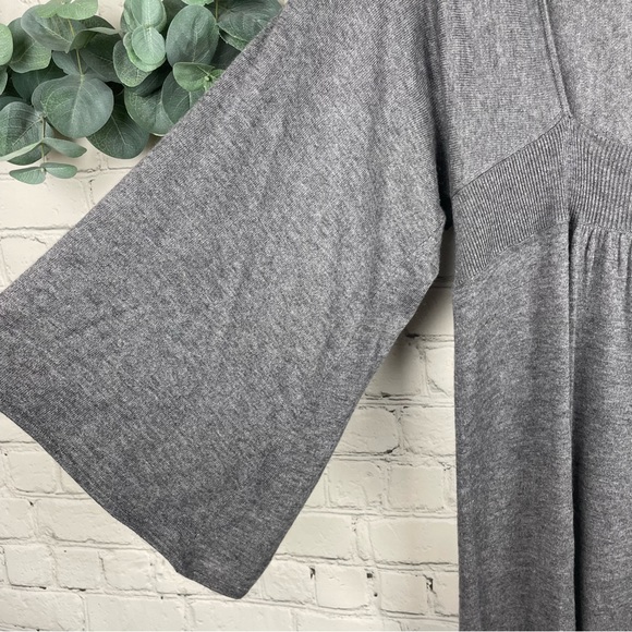 JOIE Gray Lightweight Cashmere Wool 3/4 Sleeve Sweater Dress size M - Picture 4 of 6